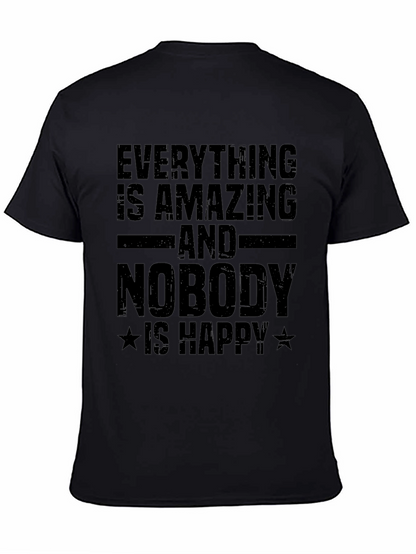 Camiseta Negra con Texto: Todo es Asombroso