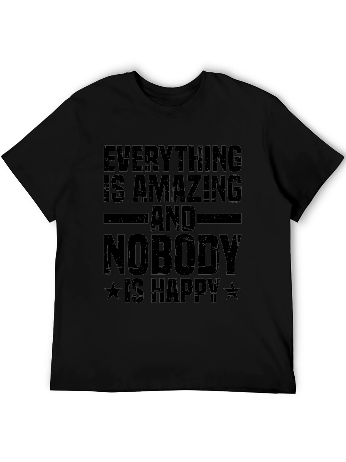 Camiseta Negra con Texto: Todo es Asombroso
