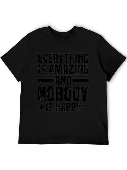 Camiseta Negra con Texto: Todo es Asombroso