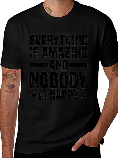 Camiseta Negra con Texto: Todo es Asombroso
