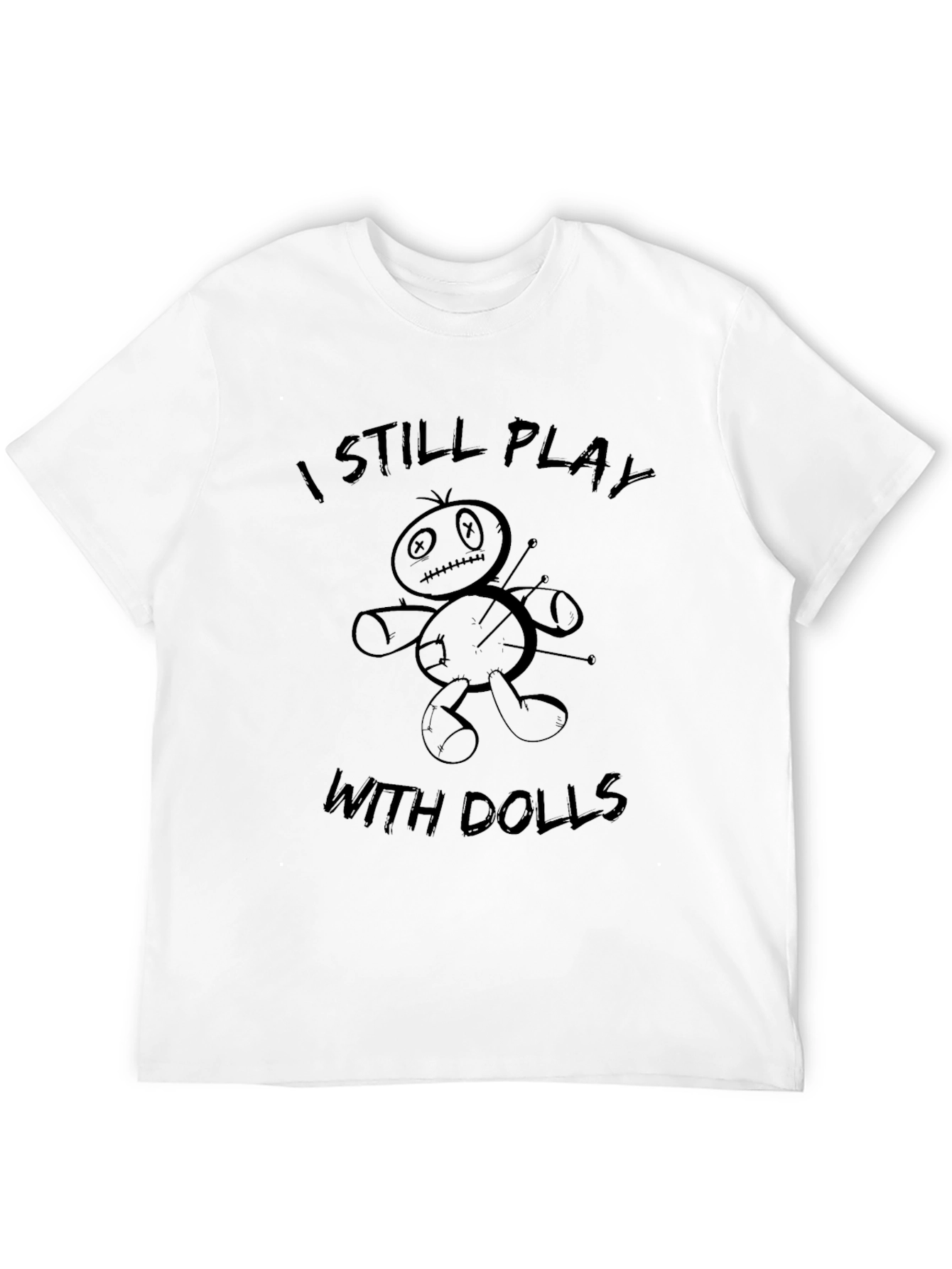 Camiseta Negra Aún Juego Con Muñecas Vudú