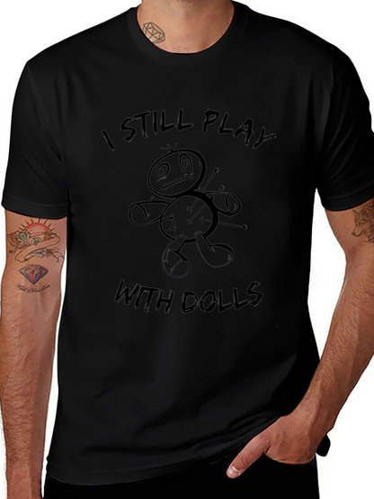 Camiseta Negra Aún Juego Con Muñecas Vudú