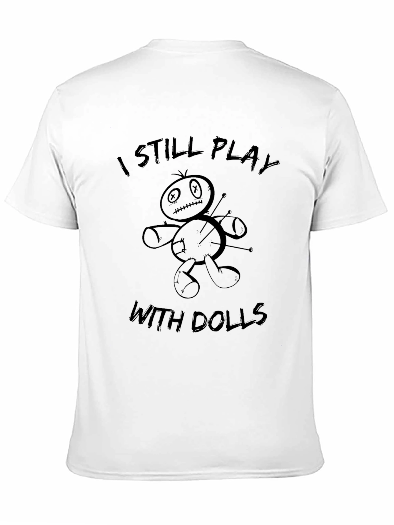 Camiseta Negra Aún Juego Con Muñecas Vudú