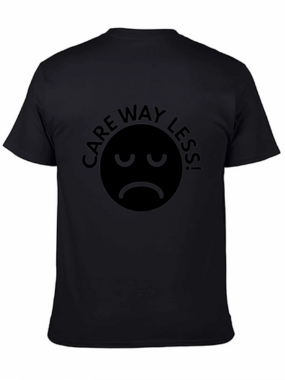 Camiseta Negra Care Way Less! - Actitud Relajada