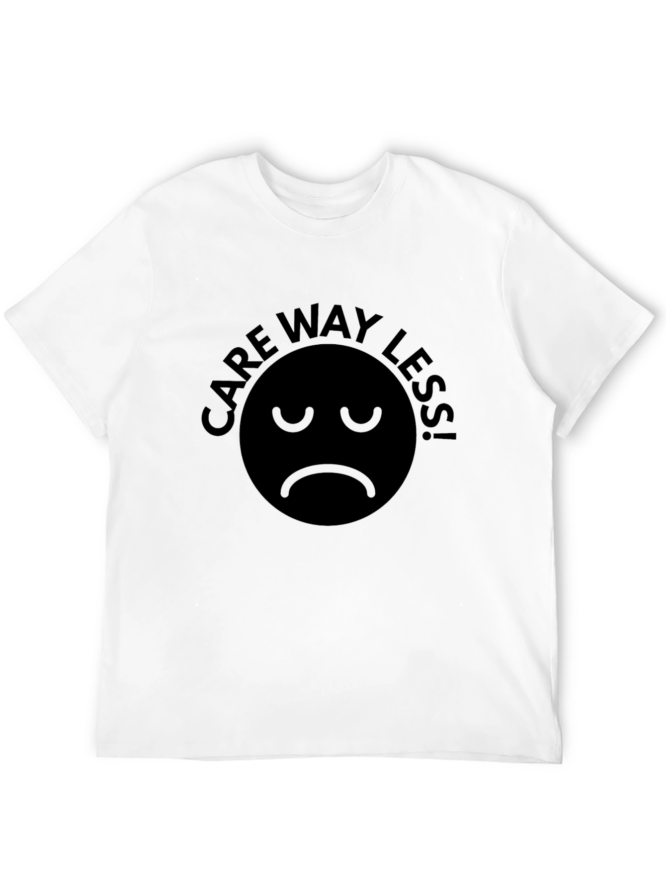 Camiseta Negra Care Way Less! - Actitud Relajada