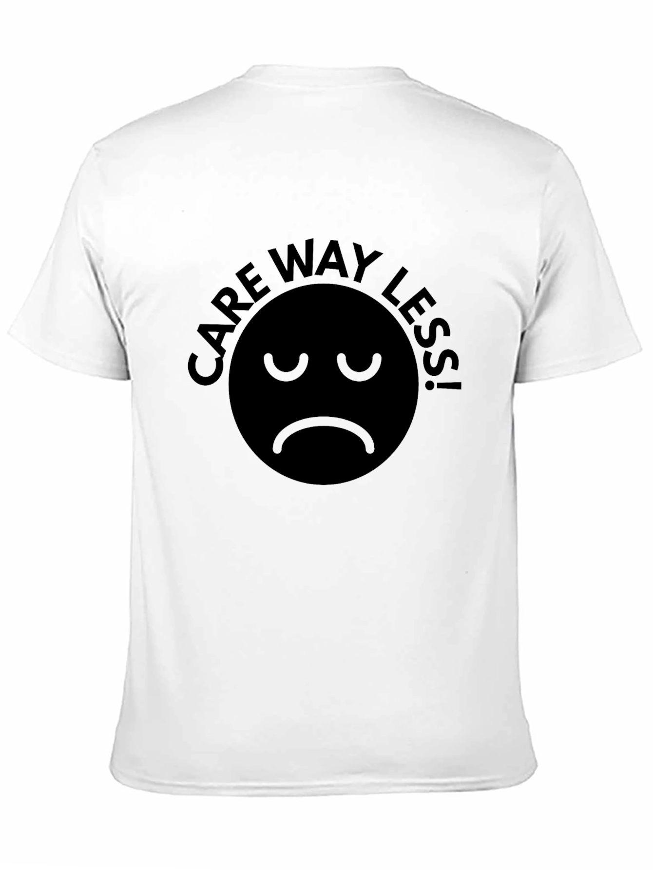 Camiseta Negra Care Way Less! - Actitud Relajada