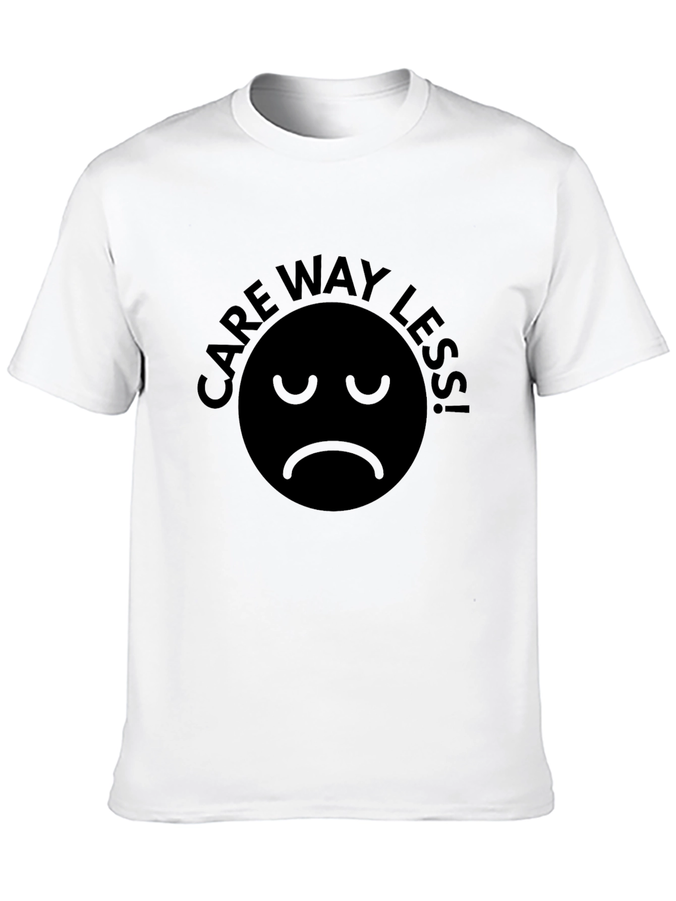 Camiseta Negra Care Way Less! - Actitud Relajada
