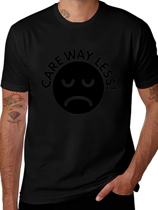 Camiseta Negra Care Way Less! - Actitud Relajada