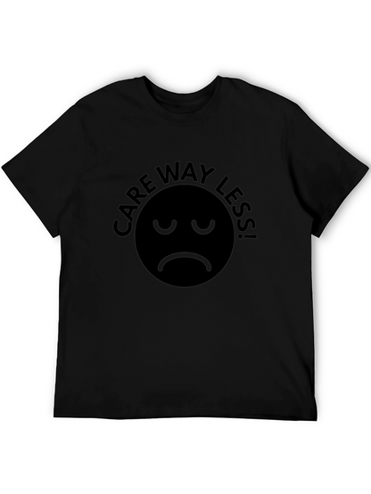 Camiseta Negra Care Way Less! - Actitud Relajada