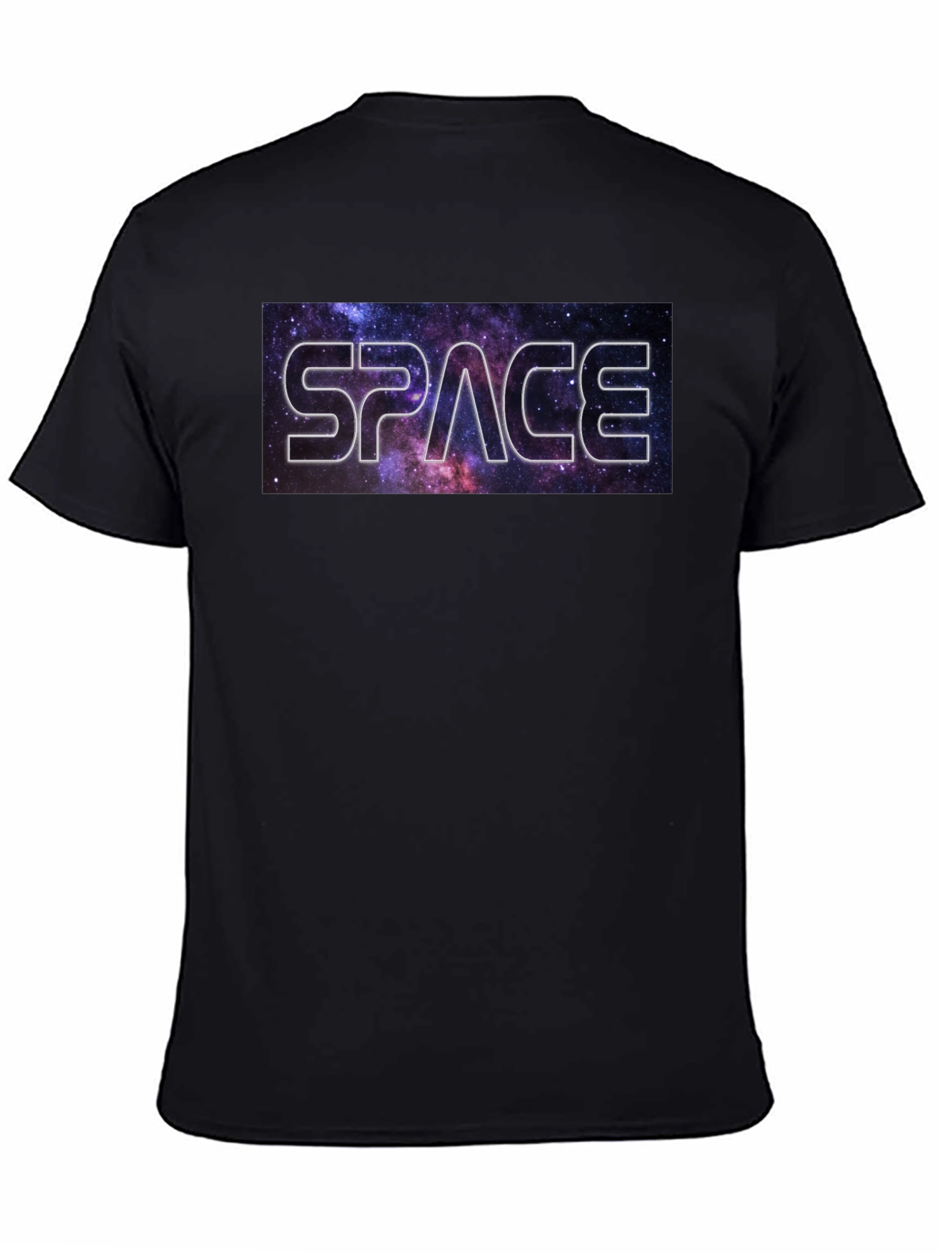 Camiseta Negra Espacio Estilo Galaxia