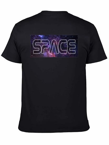 Camiseta Negra Espacio Estilo Galaxia