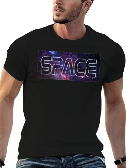 Camiseta Negra Espacio Estilo Galaxia