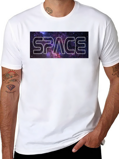 Camiseta Negra Espacio Estilo Galaxia