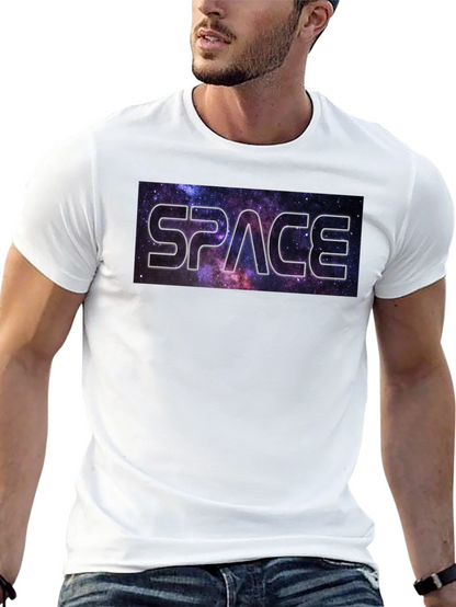 Camiseta Negra Espacio Estilo Galaxia