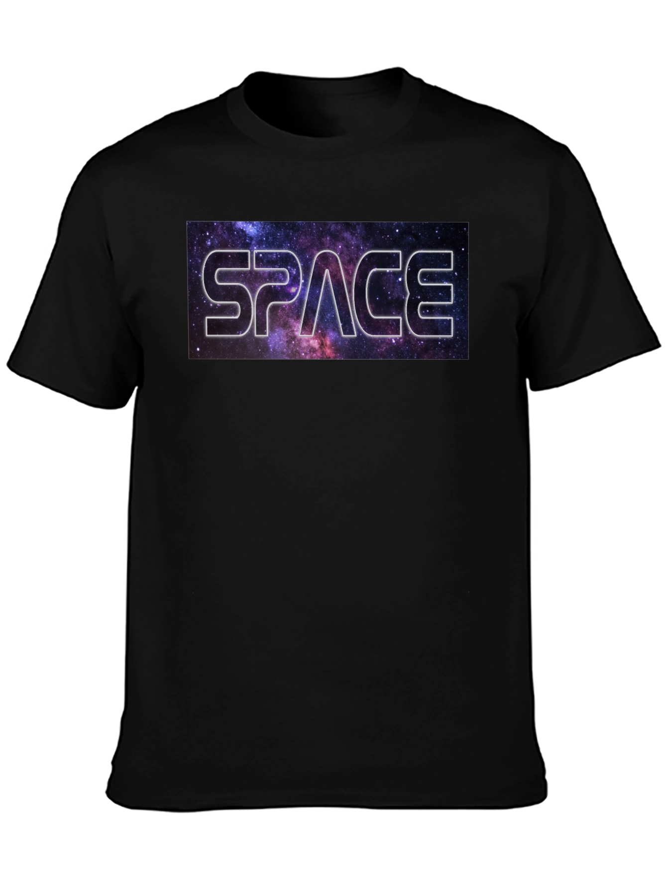 Camiseta Negra Espacio Estilo Galaxia