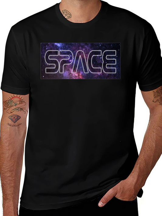 Camiseta Negra Espacio Estilo Galaxia