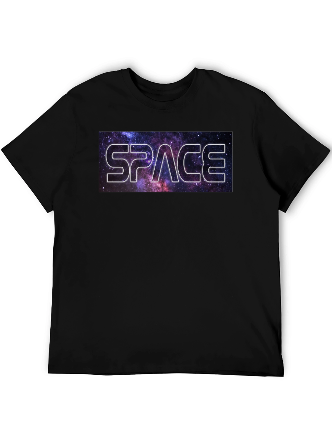 Camiseta Negra Espacio Estilo Galaxia