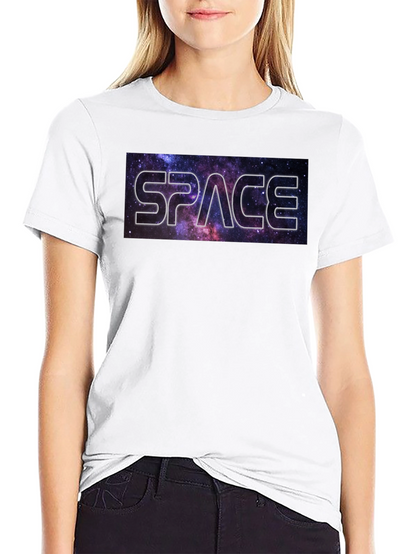 Camiseta Negra Espacio Estilo Galaxia