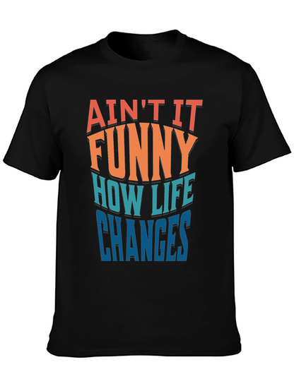 Camiseta Negra con Mensaje Divertido Así Cambia la Vida