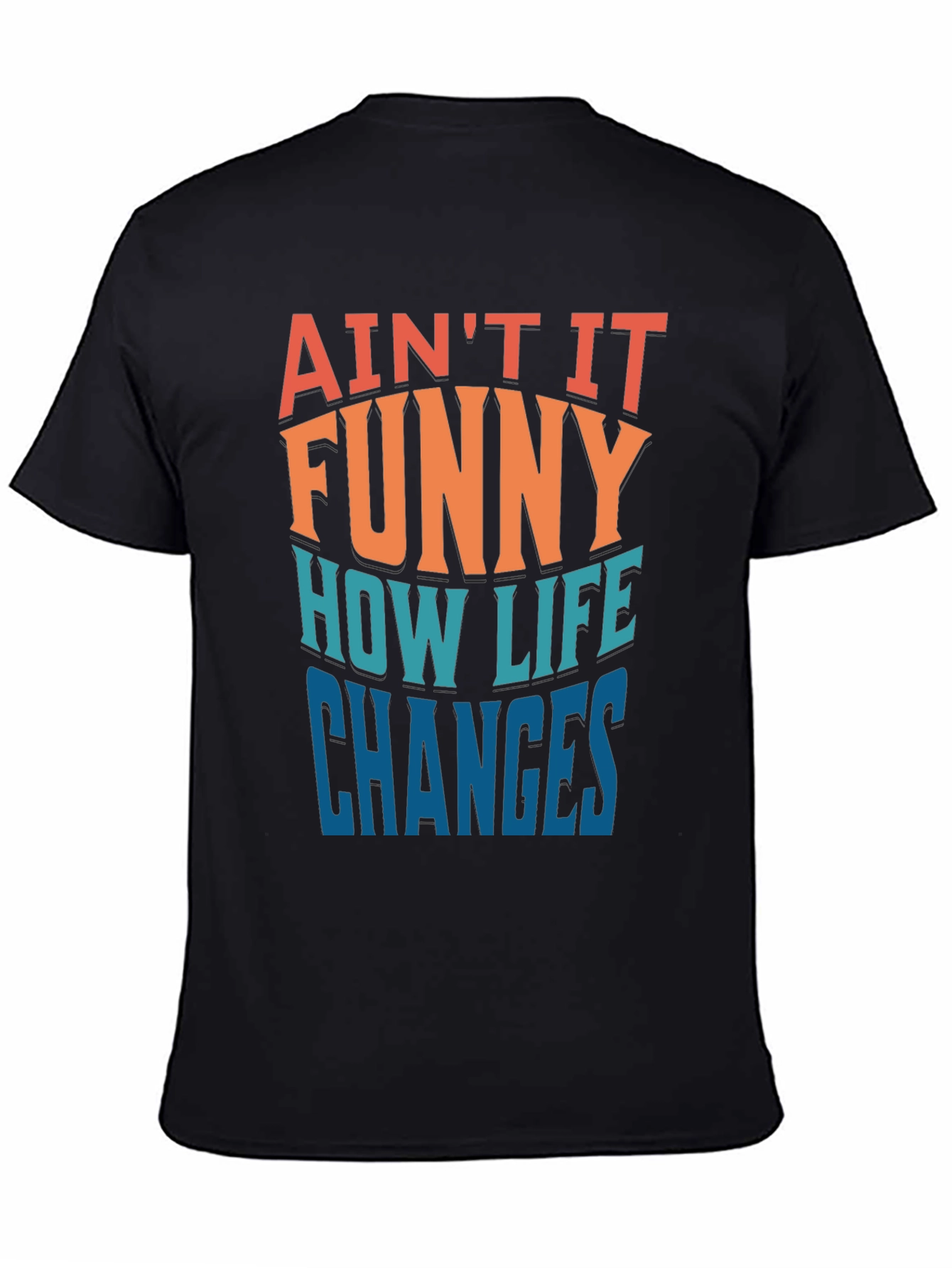 Camiseta Negra con Mensaje Divertido Así Cambia la Vida
