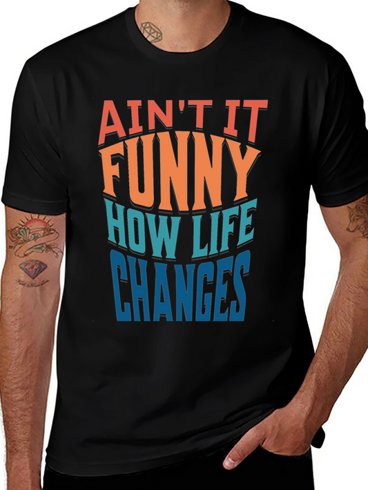 Camiseta Negra con Mensaje Divertido Así Cambia la Vida