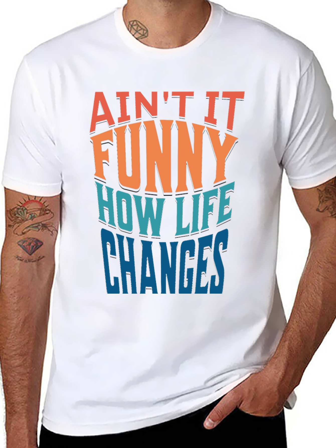 Camiseta Negra con Mensaje Divertido Así Cambia la Vida