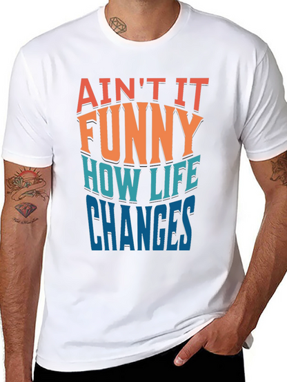 Camiseta Negra con Mensaje Divertido Así Cambia la Vida