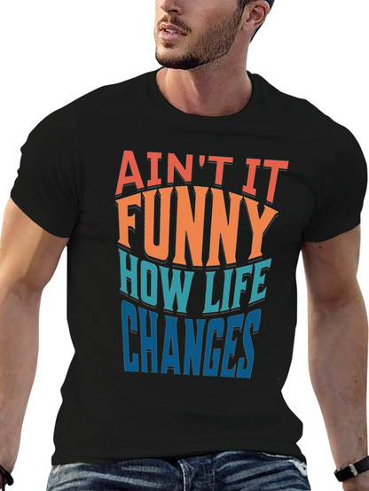 Camiseta Negra con Mensaje Divertido Así Cambia la Vida