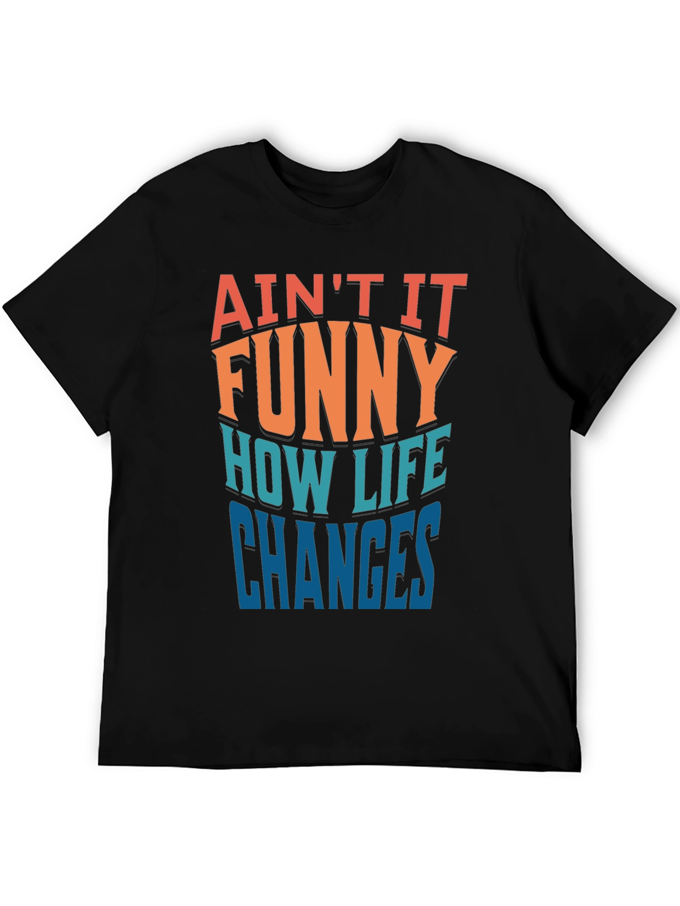 Camiseta Negra con Mensaje Divertido Así Cambia la Vida