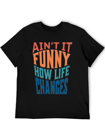 Camiseta Negra con Mensaje Divertido Así Cambia la Vida