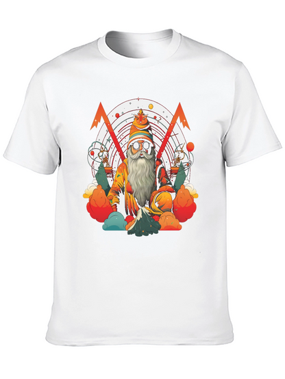Camiseta Negra con Diseño de Mago Astronómico
