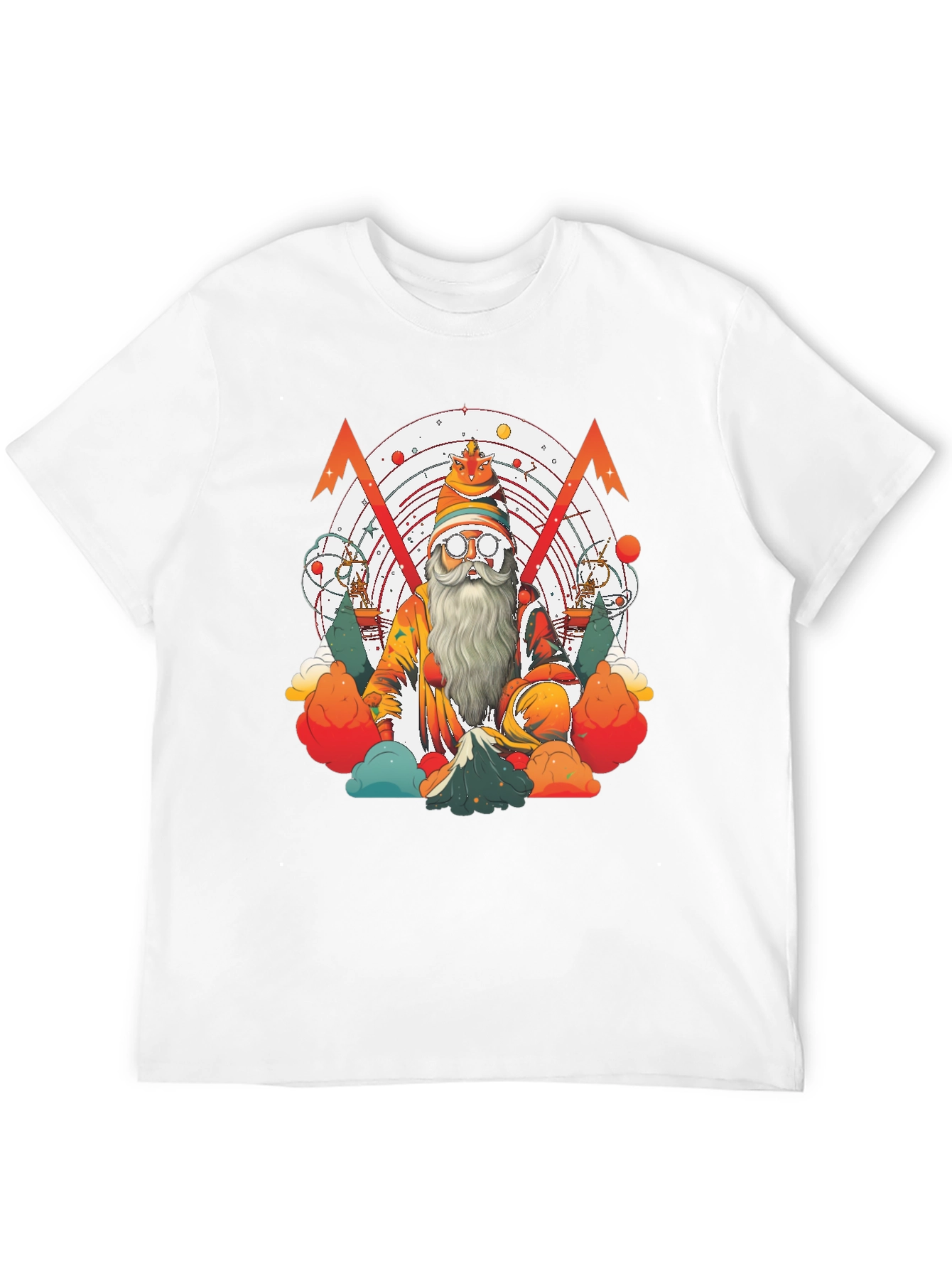 Camiseta Negra con Diseño de Mago Astronómico