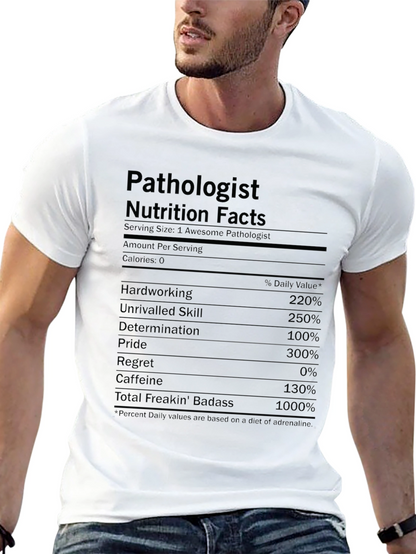 Camiseta Patólogo: Datos Nutricionales Divertidos