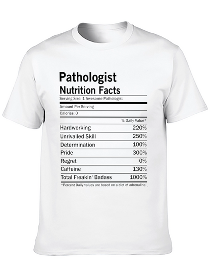 Camiseta Patólogo: Datos Nutricionales Divertidos