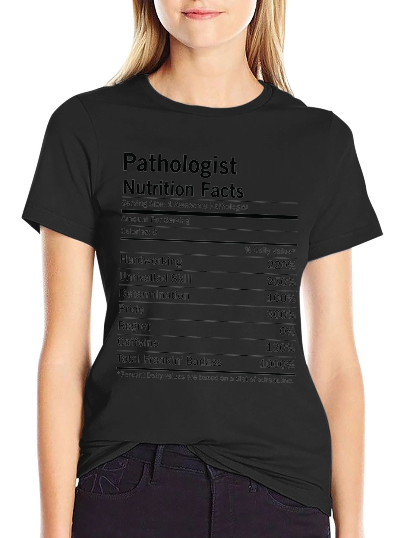 Camiseta Patólogo: Datos Nutricionales Divertidos
