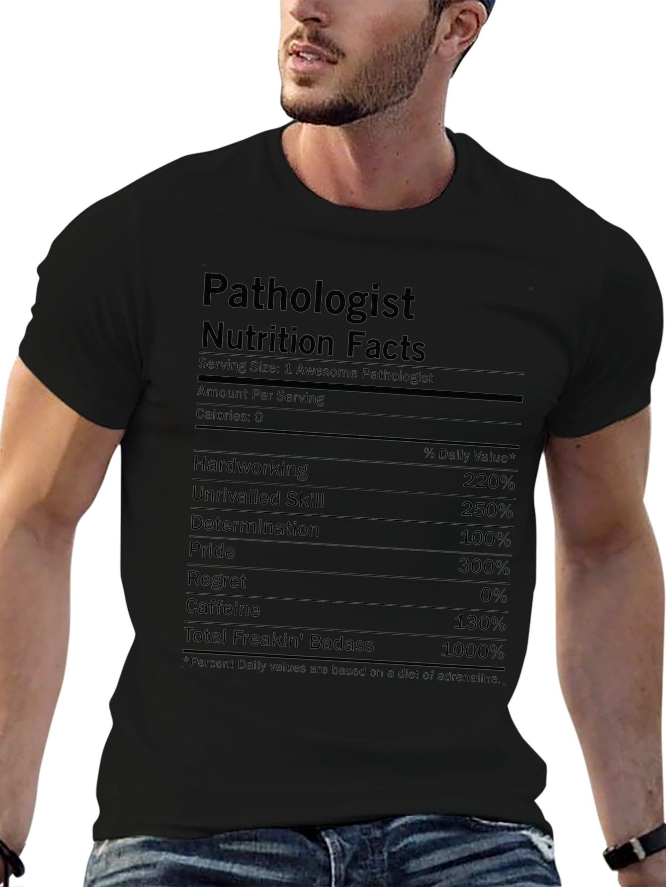 Camiseta Patólogo: Datos Nutricionales Divertidos