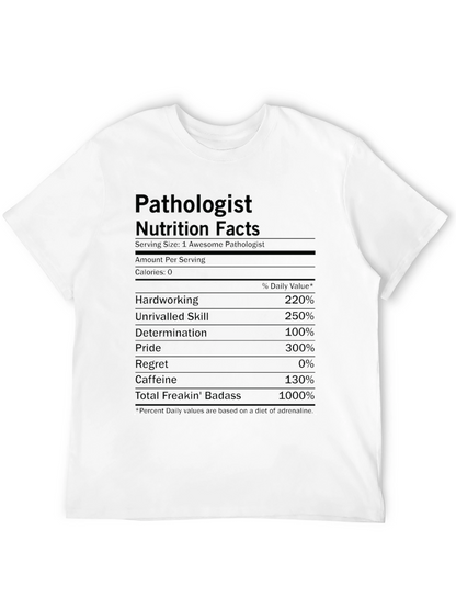 Camiseta Patólogo: Datos Nutricionales Divertidos