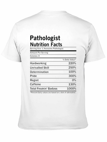 Camiseta Patólogo: Datos Nutricionales Divertidos