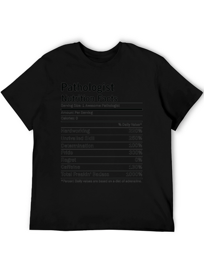 Camiseta Patólogo: Datos Nutricionales Divertidos