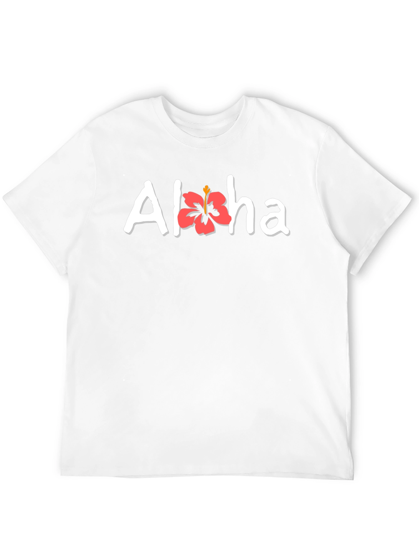 Camiseta Negra Aloha Floral Hombre Casual