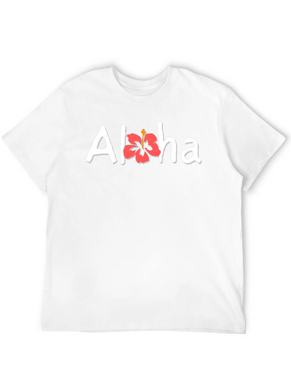 Camiseta Negra Aloha Floral Hombre Casual