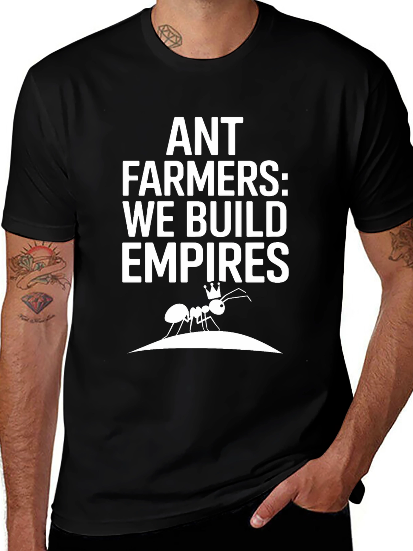 Camiseta Negra - Ant Farmers: We Build Empires