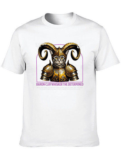 Camiseta Negra Baron Cliffwhisker Diseño Único