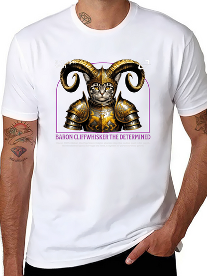 Camiseta Negra Baron Cliffwhisker Diseño Único
