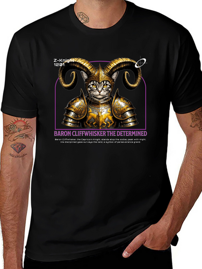 Camiseta Negra Baron Cliffwhisker Diseño Único