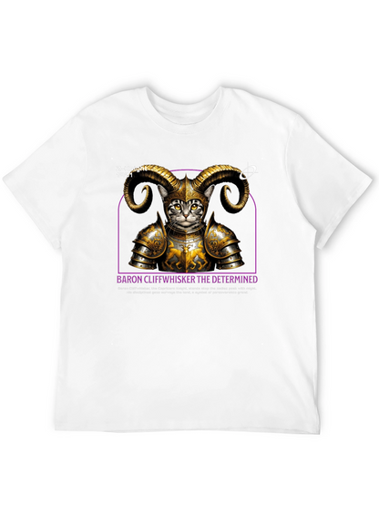 Camiseta Negra Baron Cliffwhisker Diseño Único