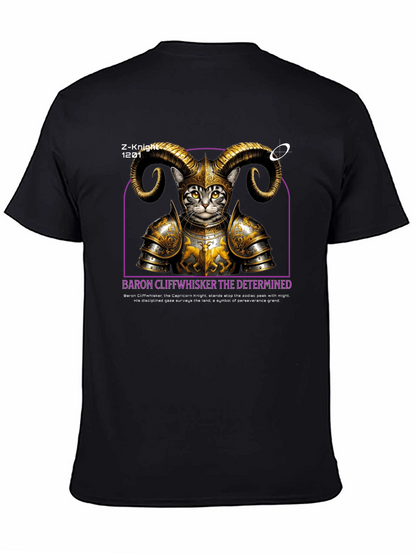 Camiseta Negra Baron Cliffwhisker Diseño Único