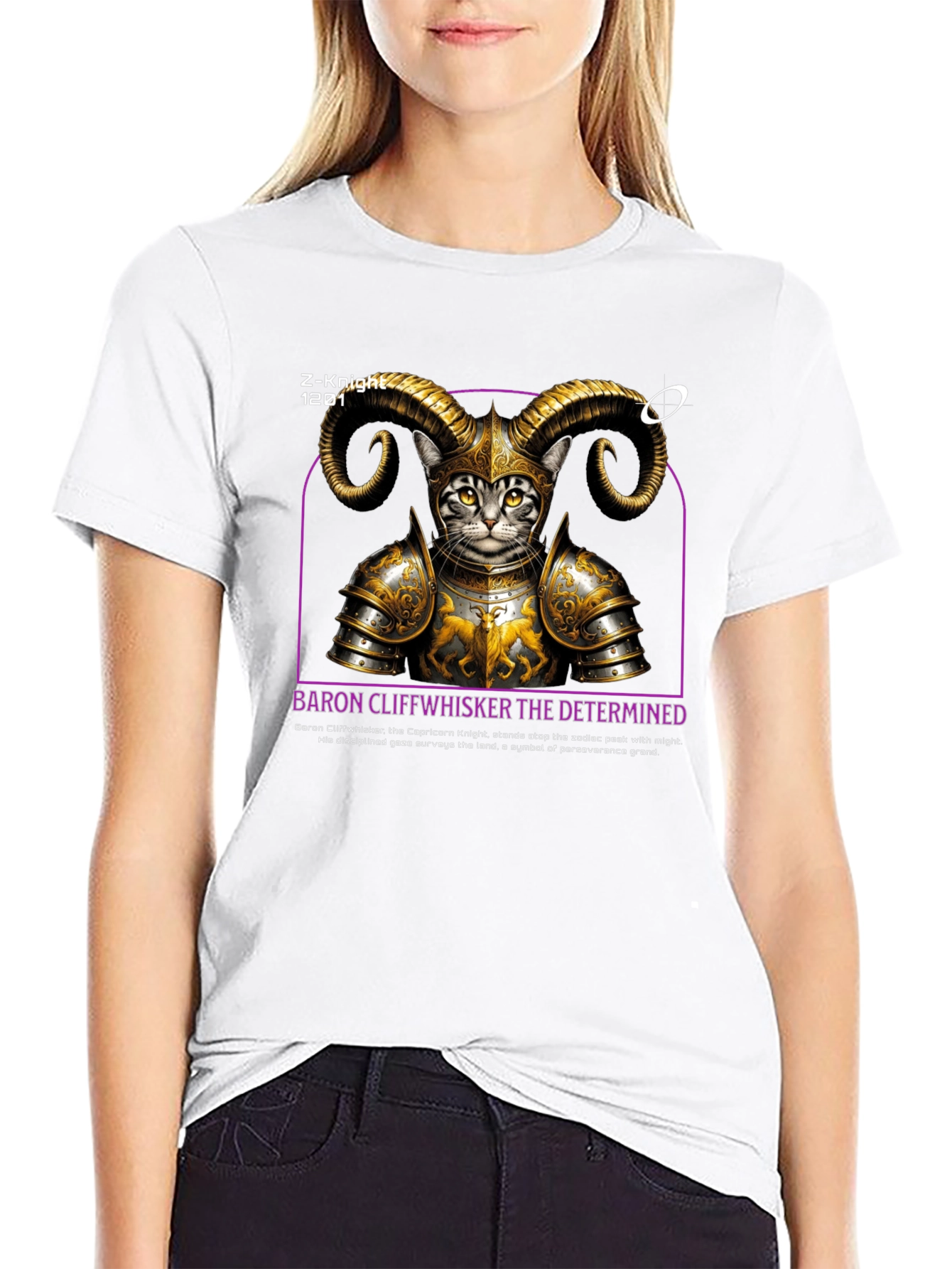Camiseta Negra Baron Cliffwhisker Diseño Único