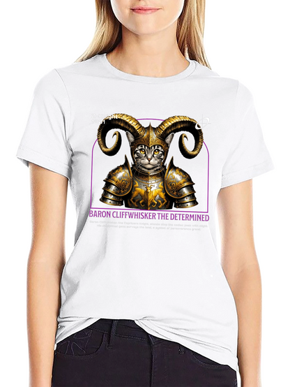Camiseta Negra Baron Cliffwhisker Diseño Único