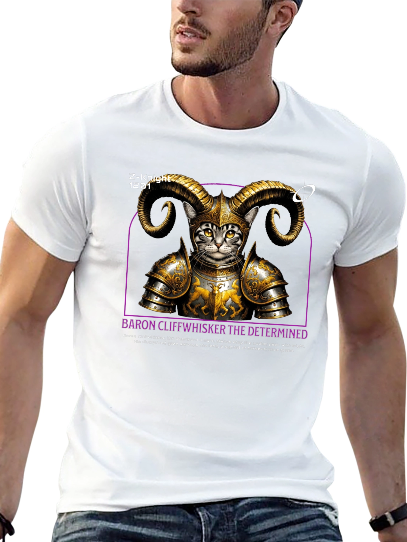 Camiseta Negra Baron Cliffwhisker Diseño Único